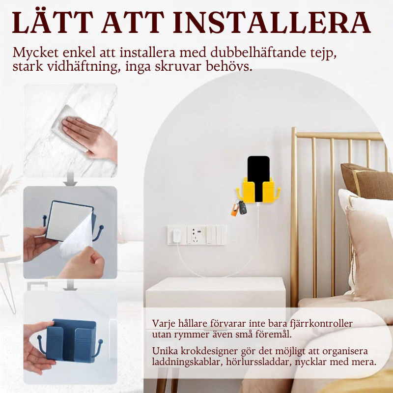 Den Smarta Sängbordsorganisatorn & Krokhållaren