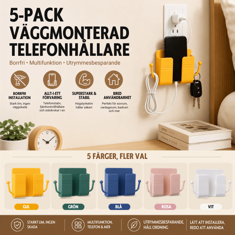 Den Smarta Sängbordsorganisatorn & Krokhållaren