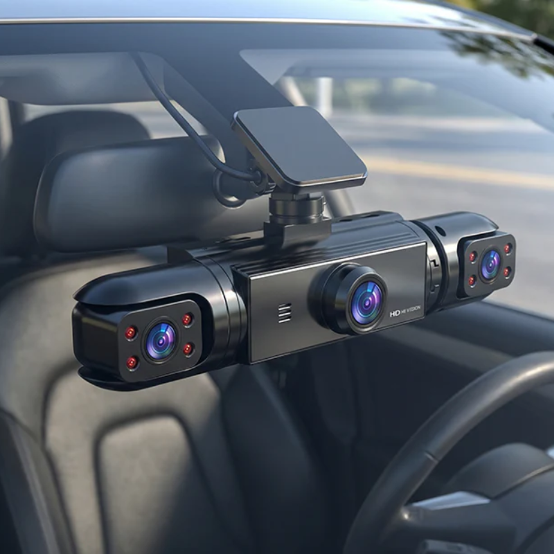 đčDashcam med 4 linser och 360°-synfĂ€lt â 1080P HD och mörkerseende: Eliminera döda vinklar och sĂ€kra bevismaterial!
