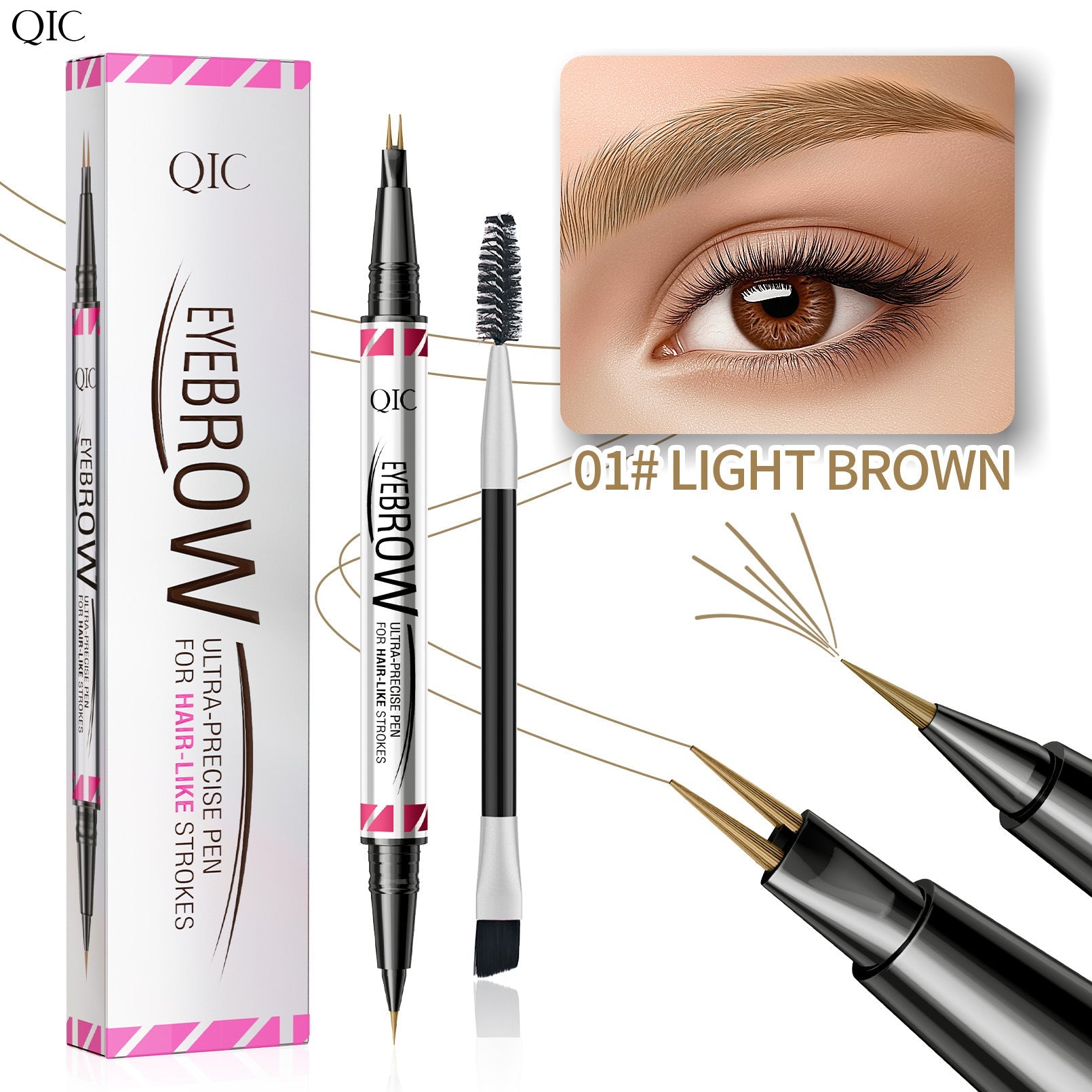 đ„Köp 1 fĂ„ 1 gratis đĂgonbrynspenna med dubbel Ă€nde