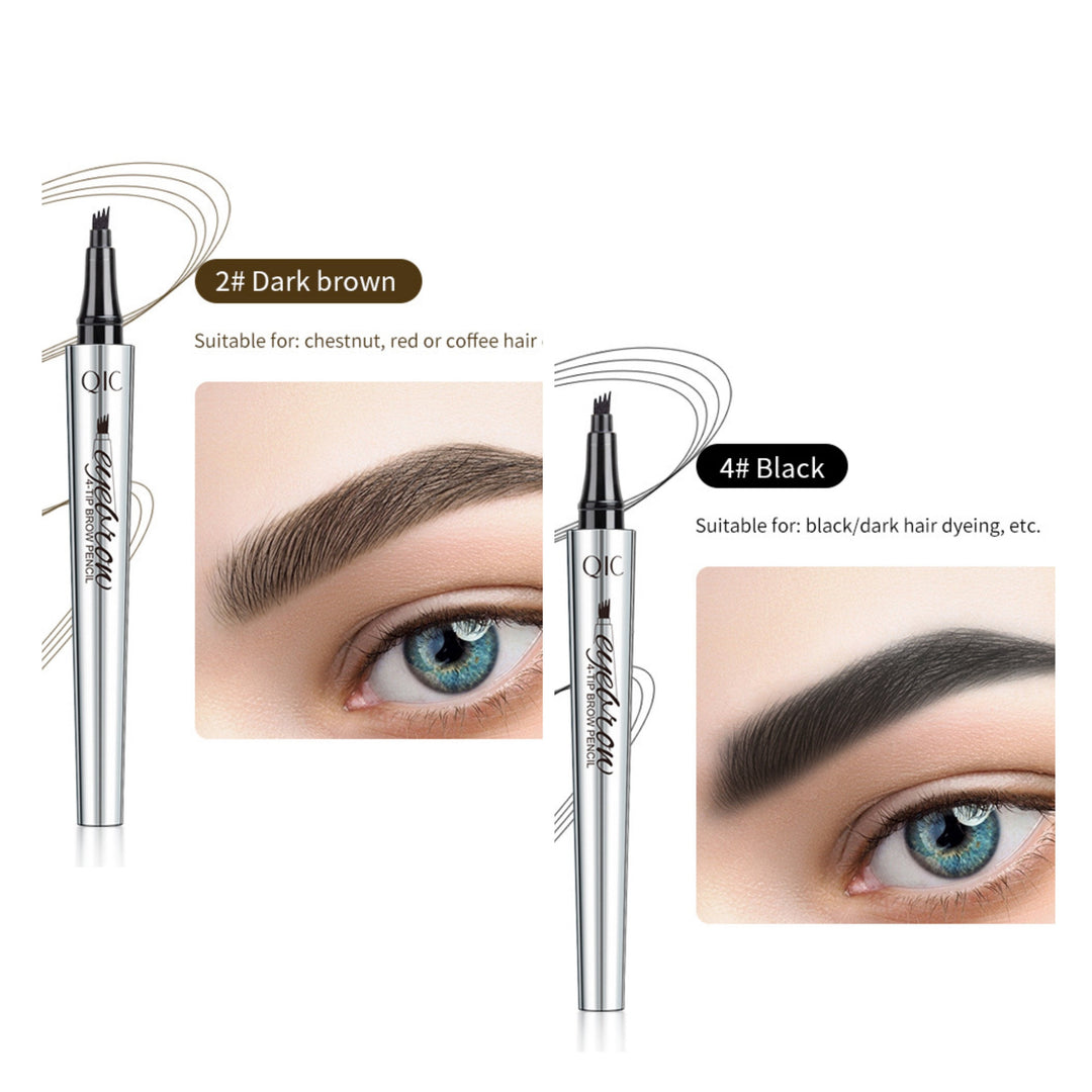 🌸3D Vattentät Microblading Ögonbrynspenna 4 Gaffelspets Tatueringspenna (🔥köp 1 få 1 gratis)