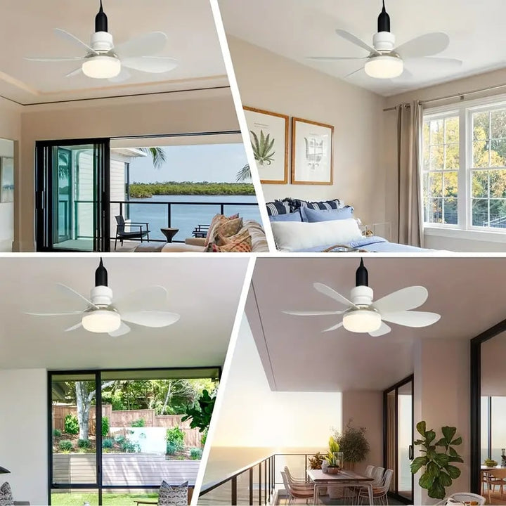 🔥 SmartBreez™ 40W LED-takfläkt med lampa – 20,5” ultratyst med fjärrkontroll 🎯 | E27 + GRATIS B22-adapter 🔌 | För sovrum 😴, kök 👩‍🍳 & garage 🛠️