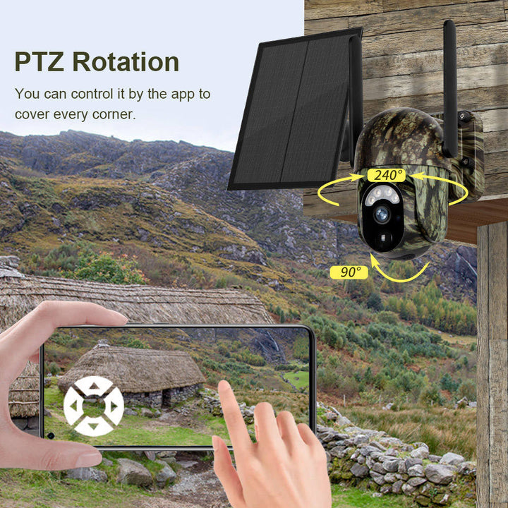 🔥🎥 4G LTE trådlös solcellsövervakningskamera CB114S – 💎 2K HD realtidsförhandsvisning, 360° panoramautsikt, ingen Wi-Fi krävs, fjärrkontroll via app, vattentät, rörelsedetektering, mörkerseende, lämplig för utomhusbruk