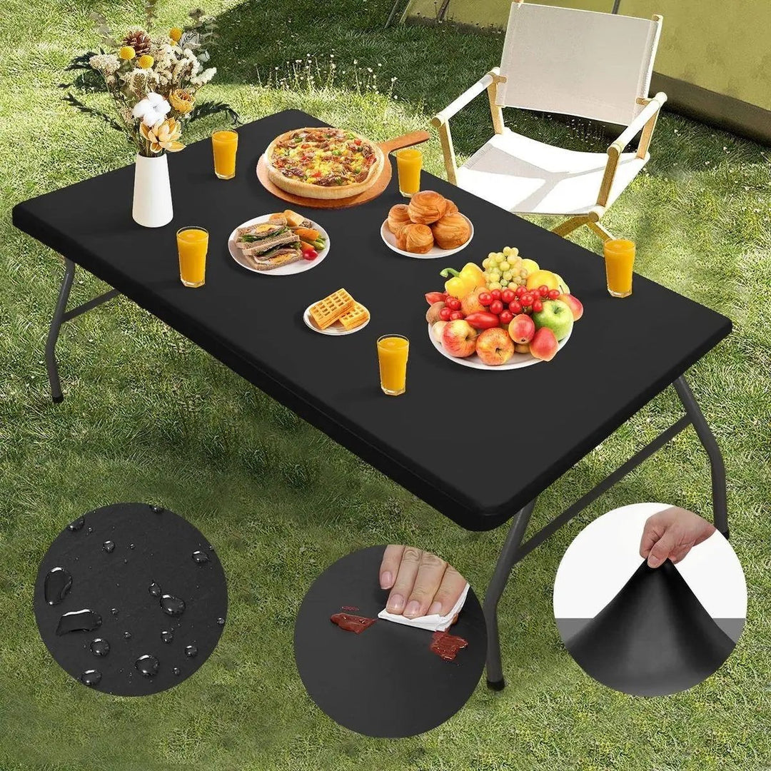 🔥🎁Nyhet 50 % RABATT🔥Paket stretchtyg bordsskydd, passar 4 ft / 6 ft / 8 ft bord