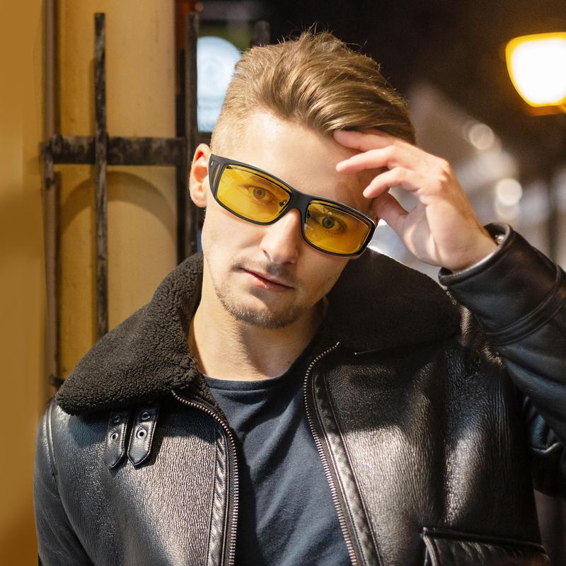 👓 KÖP 2 FÅR 1 GRATIS! 🔦 Mörkerseende Körglasögon – Antireflexbehandlade & Polariserade, Perfekt för Nattkörning & Säker Förbättring ✨🚗📦