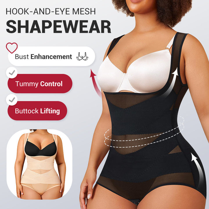 🔥49 procent rabatt fram till sommaren👙💃Lättviktig Yoga Bodysuit Shaper i mesh för kvinnor