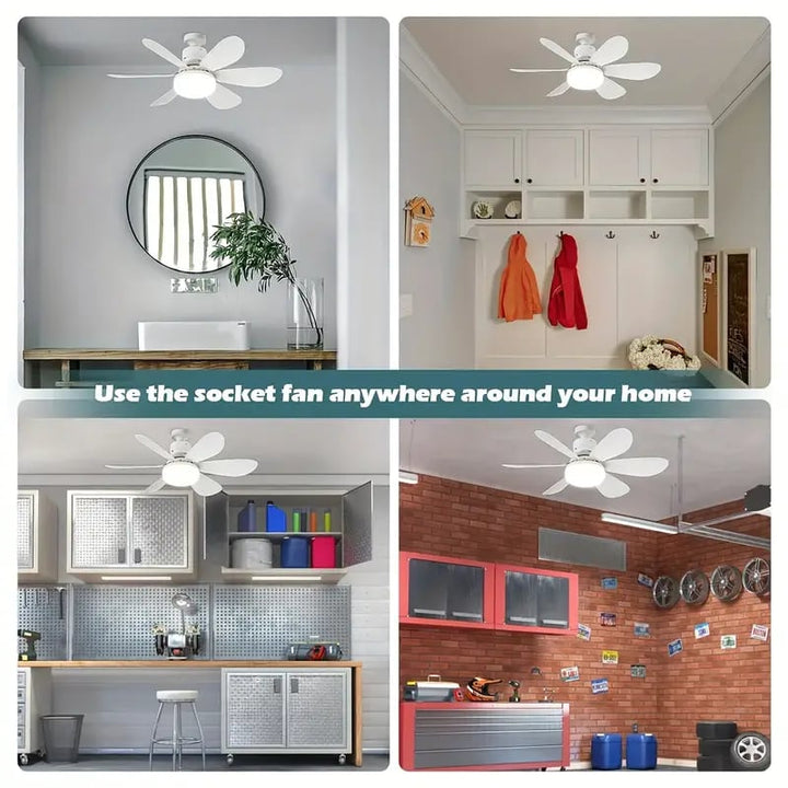 🔥 SmartBreez™ 40W LED-takfläkt med lampa – 20,5” ultratyst med fjärrkontroll 🎯 | E27 + GRATIS B22-adapter 🔌 | För sovrum 😴, kök 👩‍🍳 & garage 🛠️