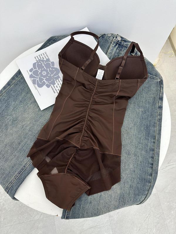 Shapewear-Bodysuit med Behå – Rynkad, Smalande & Justerbar Midja – Smid Passform & Komfort ✨