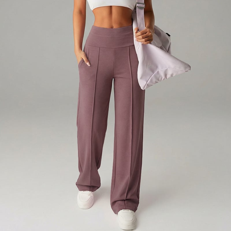 👖 50% RABATT! 💃 Dambyxor med Raka Ben – Enfärgade, Lösa & Bekväma – Perfekt för Vardag och Kontor 👜