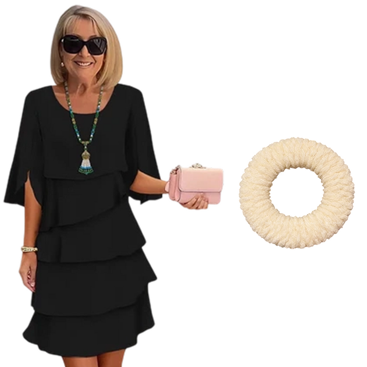🎁 50% OFF! Women's Elegant Layered Ruffle Sleeve Dress – Effortless Style for Every Occasion 💃