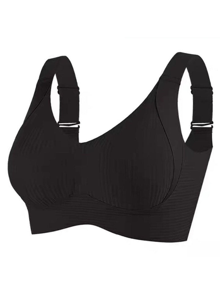 🎁 Massiva rabatter 🔥 💕 Diskret randig sömlös bh med W-stöd – Komfort och stil!