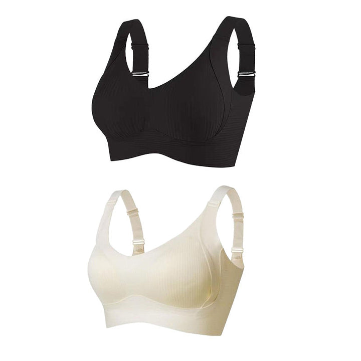 🎁 Massiva rabatter 🔥 💕 Diskret randig sömlös bh med W-stöd – Komfort och stil!