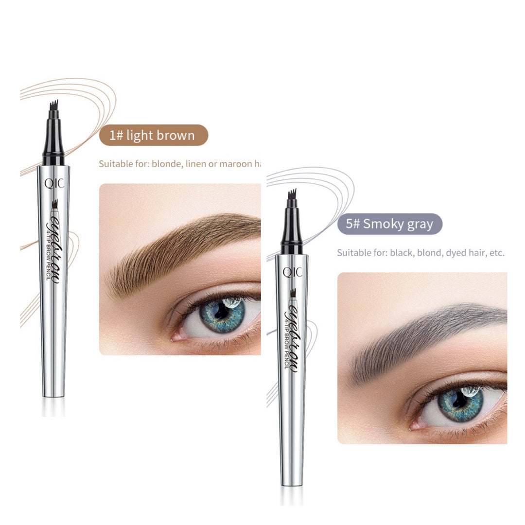 🌸3D Vattentät Microblading Ögonbrynspenna 4 Gaffelspets Tatueringspenna (🔥köp 1 få 1 gratis)