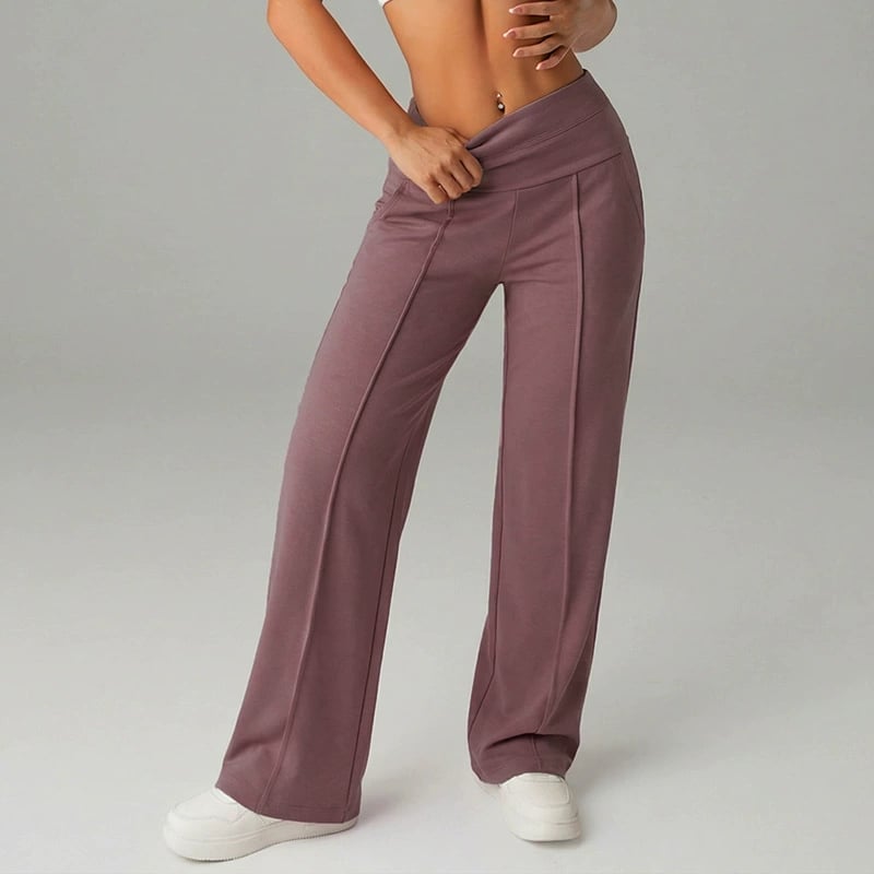 👖 50% RABATT! 💃 Dambyxor med Raka Ben – Enfärgade, Lösa & Bekväma – Perfekt för Vardag och Kontor 👜