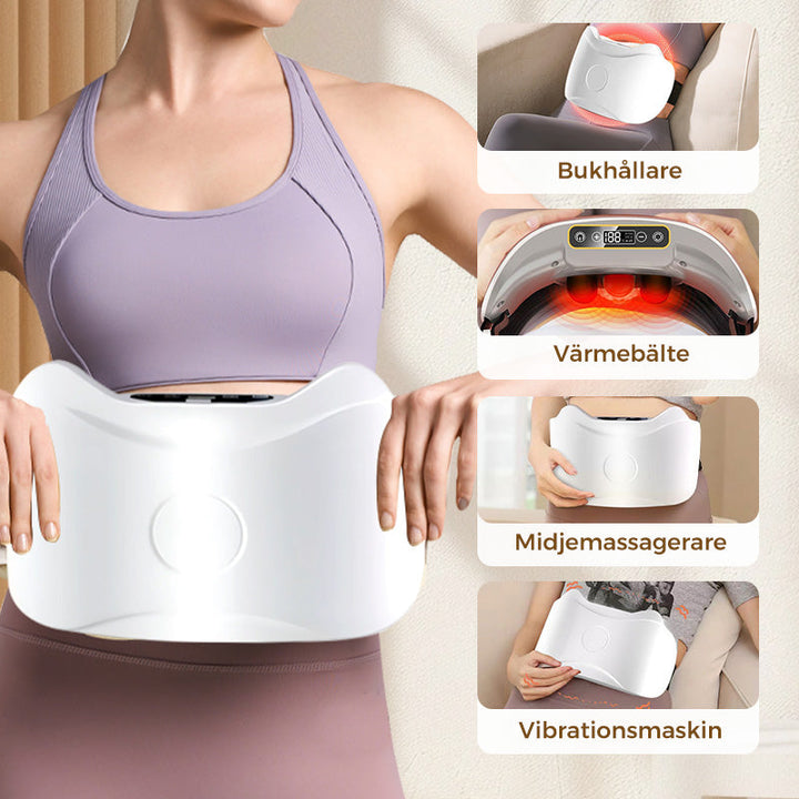 Elektrisk trådlös bukmassageapparat för fettförbränning och matsmältning