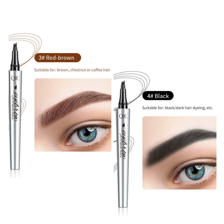 🌸3D Vattentät Microblading Ögonbrynspenna 4 Gaffelspets Tatueringspenna (🔥köp 1 få 1 gratis)
