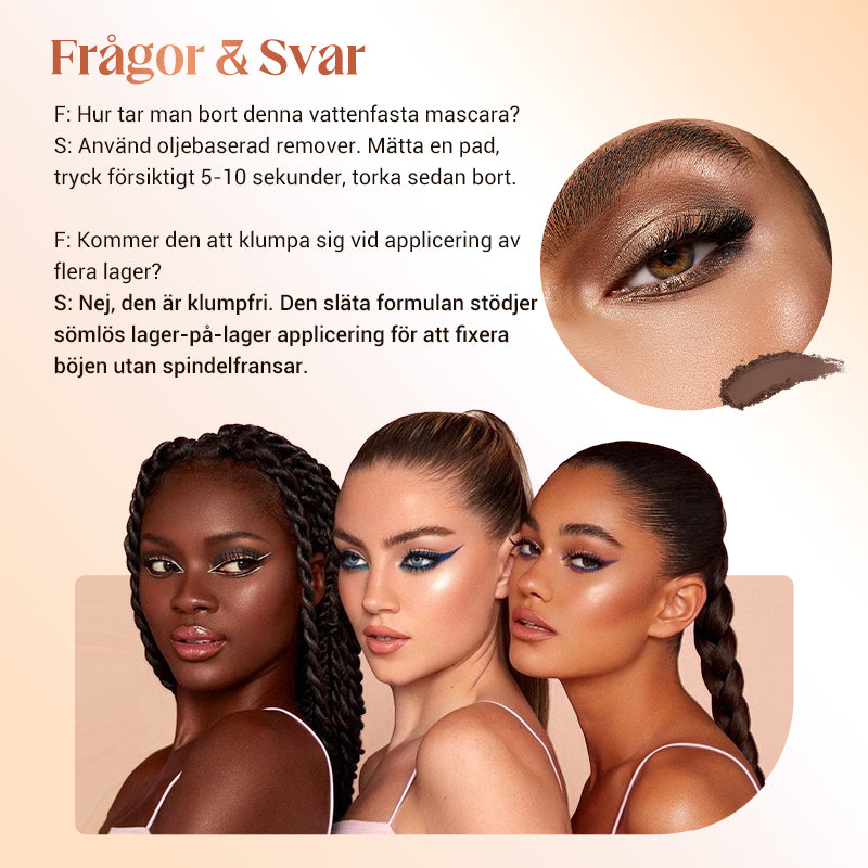 ✨Vattenfast mascara med fibrer – förlänger och böjer ögonfransarna direkt