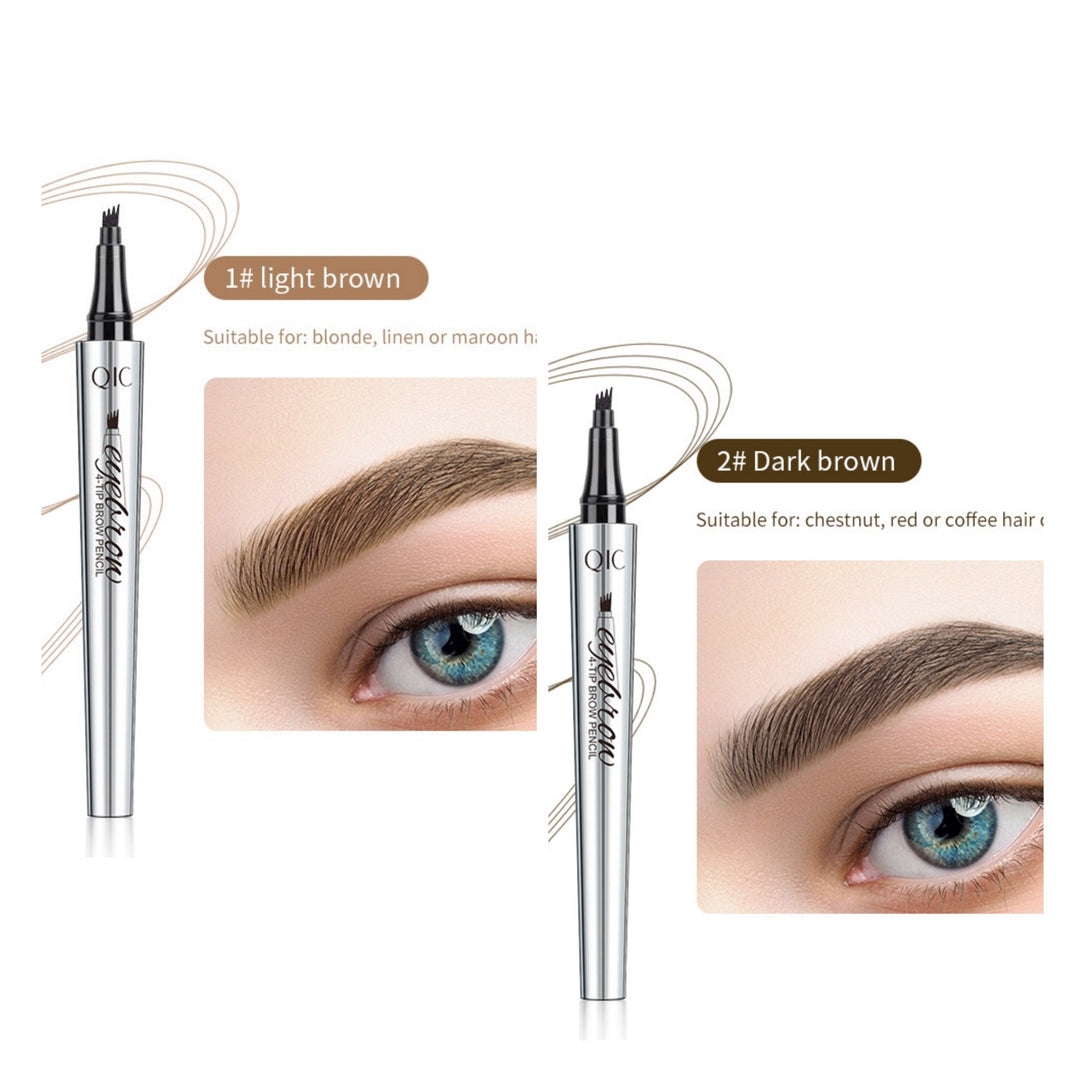 🌸3D Vattentät Microblading Ögonbrynspenna 4 Gaffelspets Tatueringspenna (🔥köp 1 få 1 gratis)