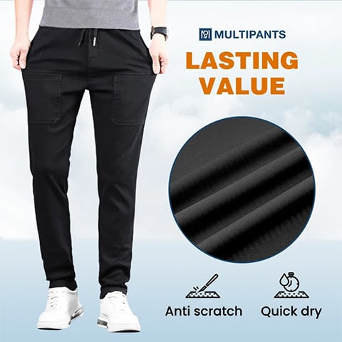🔥HET FÖRSÄLJNING 49% RABATT🥰 MultiPants - slitstarka cargobyxor med hög stretch och flera fickor