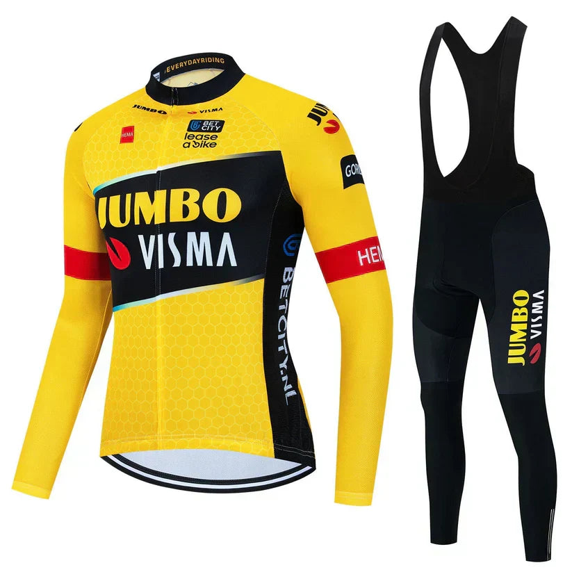 Jumbo-Visma | Professionell långärmad cykelklädesset