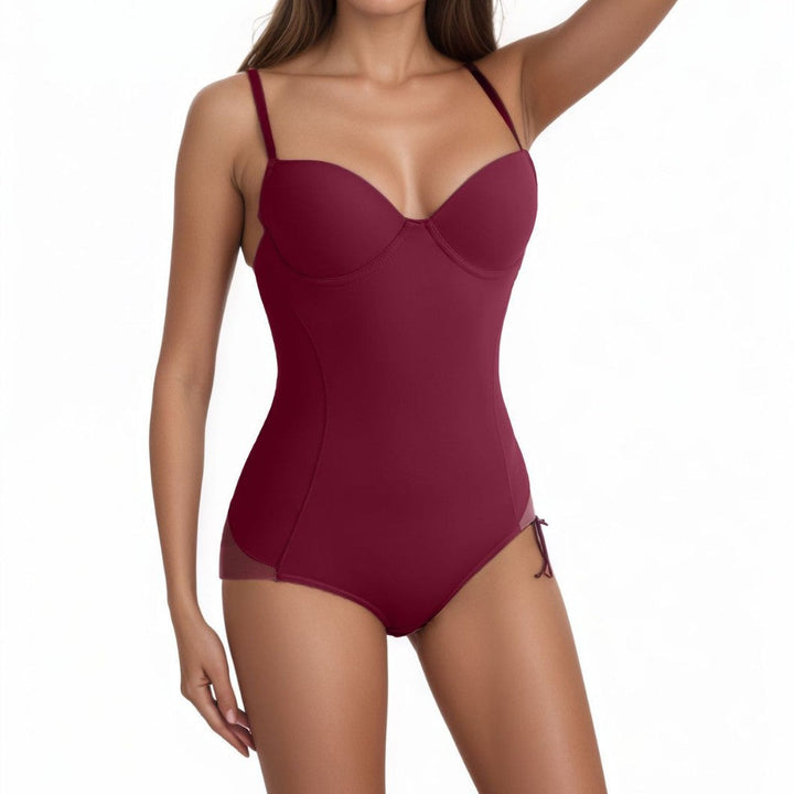Shapewear-Bodysuit med Behå – Rynkad, Smalande & Justerbar Midja – Smid Passform & Komfort ✨