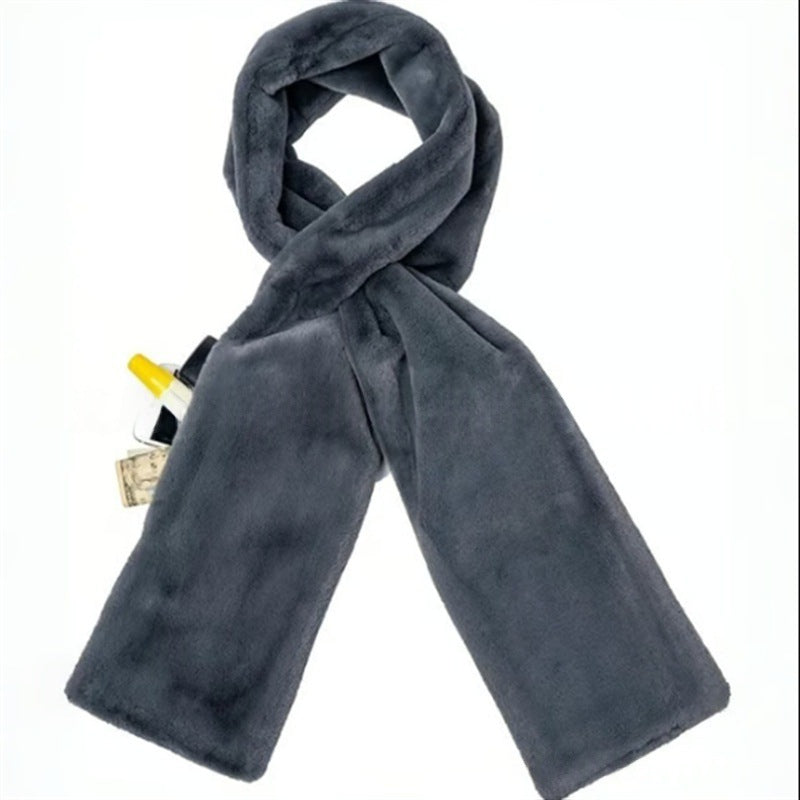🧣 Halsduk utan stängning med ficka med dragkedja från Sprigs
