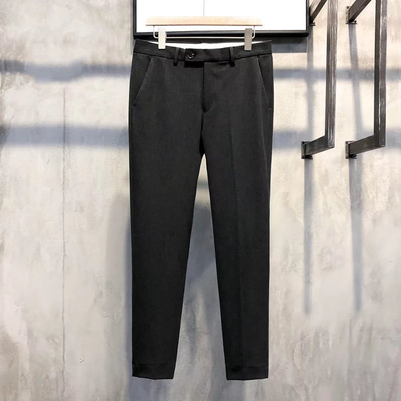Uniformsbyxor med smal passform i enfärgat