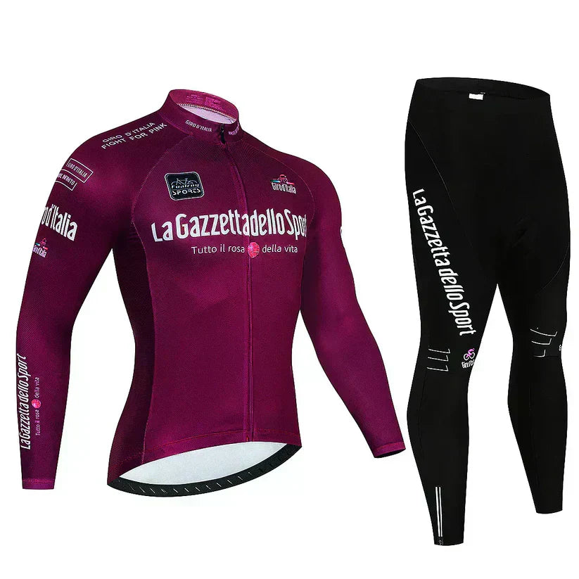 Giro d'Italia | Professionell långärmad cykeltröja – version med fleecefoder