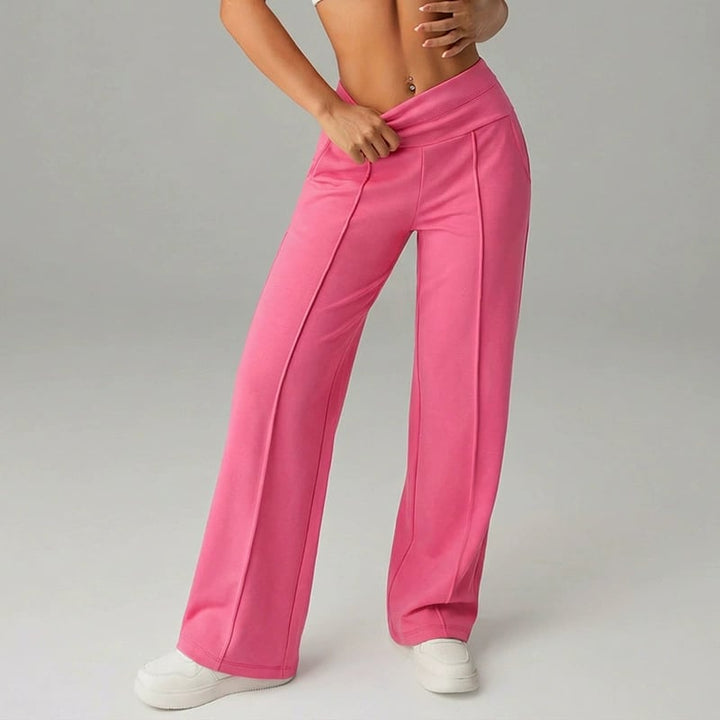 👖 50% RABATT! 💃 Dambyxor med Raka Ben – Enfärgade, Lösa & Bekväma – Perfekt för Vardag och Kontor 👜