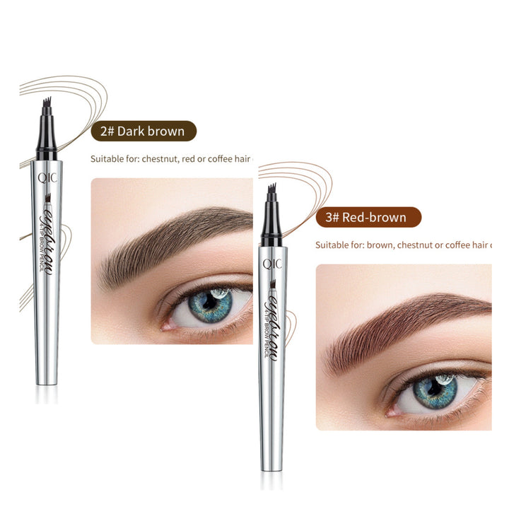 🌸3D Vattentät Microblading Ögonbrynspenna 4 Gaffelspets Tatueringspenna (🔥köp 1 få 1 gratis)