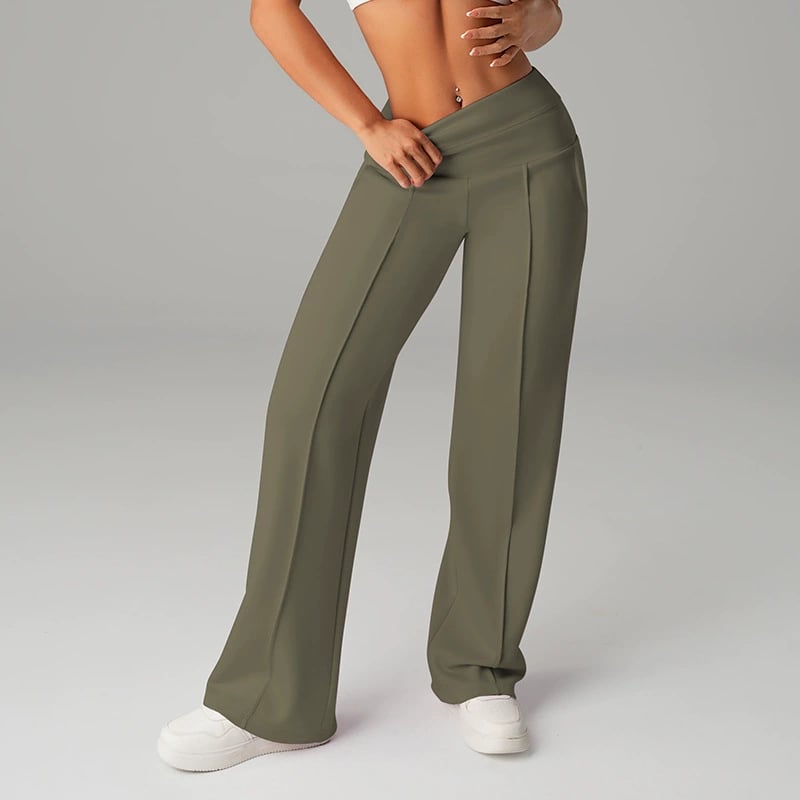 👖 50% RABATT! 💃 Dambyxor med Raka Ben – Enfärgade, Lösa & Bekväma – Perfekt för Vardag och Kontor 👜