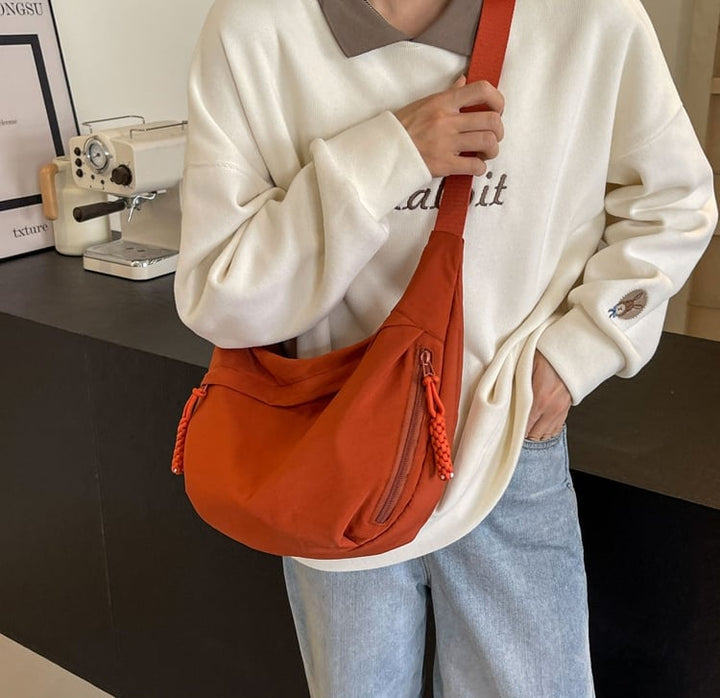 🎉Hot Sales - 50% OFF😍Designer Direct Sales👜Kvinnor Mode Plain Color Nylon Crossbody Hobo Bag