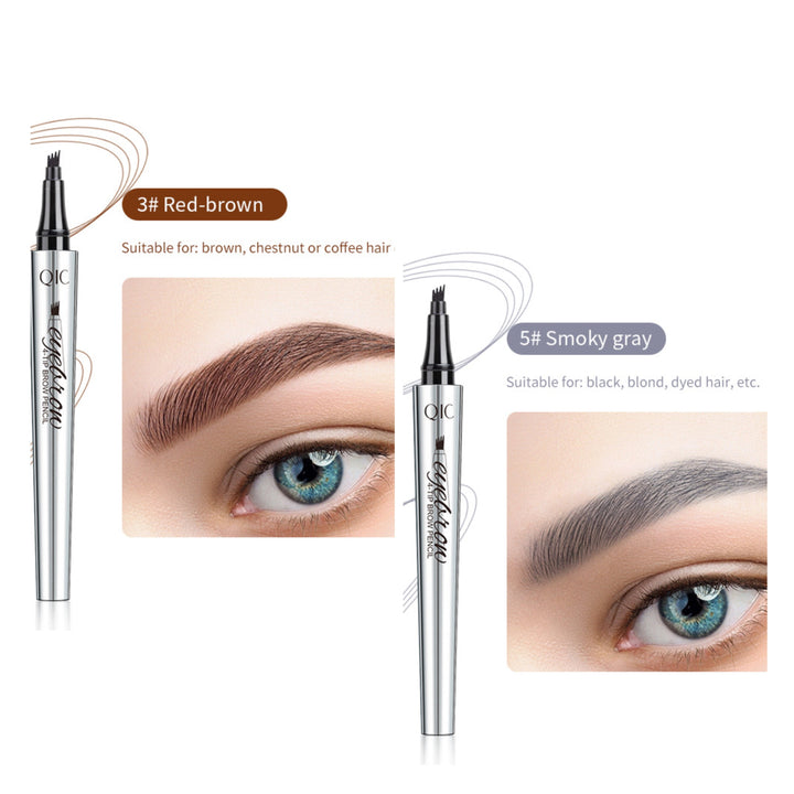 🌸3D Vattentät Microblading Ögonbrynspenna 4 Gaffelspets Tatueringspenna (🔥köp 1 få 1 gratis)