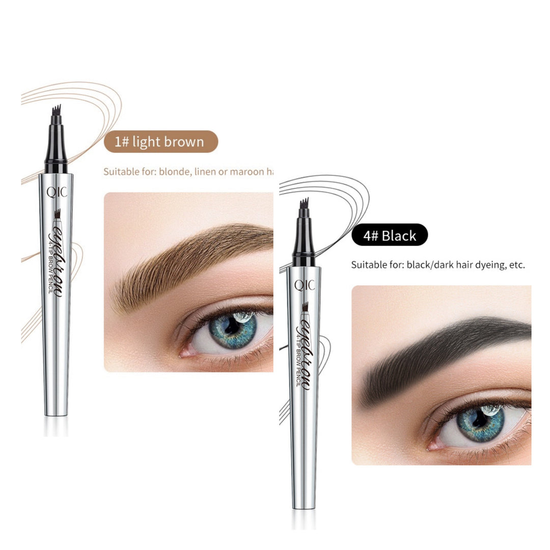 🌸3D Vattentät Microblading Ögonbrynspenna 4 Gaffelspets Tatueringspenna (🔥köp 1 få 1 gratis)