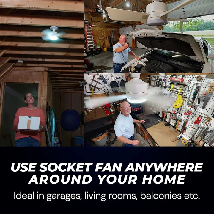 🔥 SmartBreez™ 40W LED-takfläkt med lampa – 20,5” ultratyst med fjärrkontroll 🎯 | E27 + GRATIS B22-adapter 🔌 | För sovrum 😴, kök 👩‍🍳 & garage 🛠️