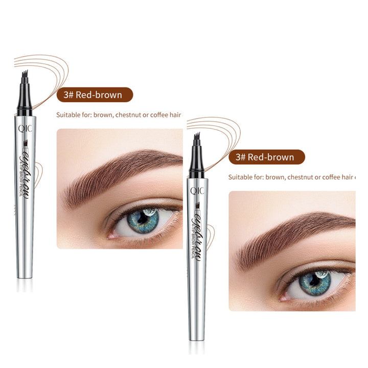🌸3D Vattentät Microblading Ögonbrynspenna 4 Gaffelspets Tatueringspenna (🔥köp 1 få 1 gratis)