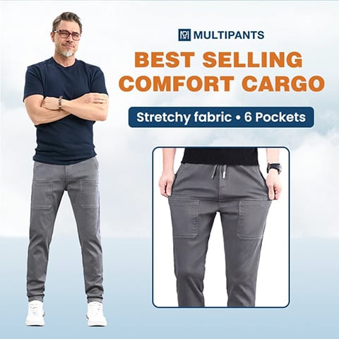 🔥HET FÖRSÄLJNING 49% RABATT🥰 MultiPants - slitstarka cargobyxor med hög stretch och flera fickor