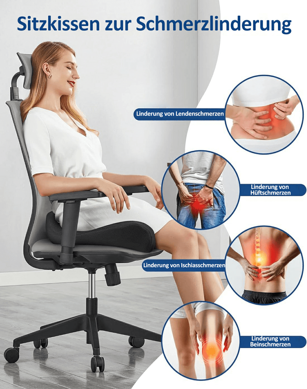 🎁Senaste dagen 50％ RABATT🔥Ergonomisk sittdyna tillverkad av minnesskum