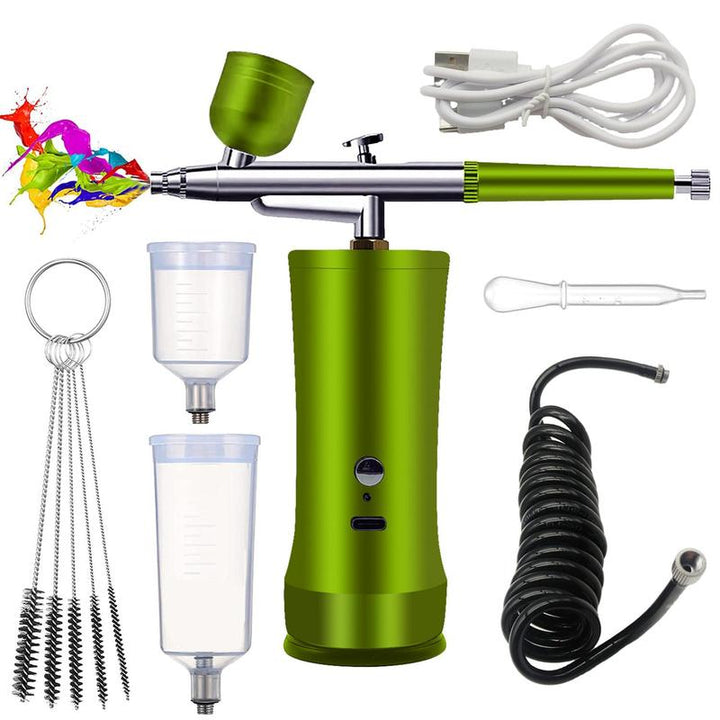 🎨 Elektriskt airbrush-kit med kompressor – Din bärbara studio för enkel kreativitet! ✨