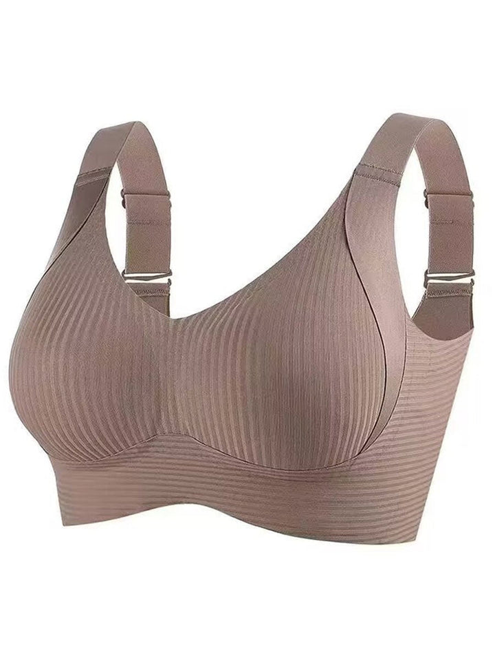 🎁 Massiva rabatter 🔥 💕 Diskret randig sömlös bh med W-stöd – Komfort och stil!