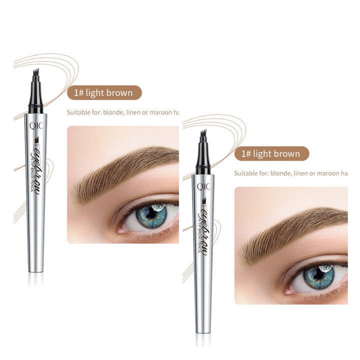 🌸3D Vattentät Microblading Ögonbrynspenna 4 Gaffelspets Tatueringspenna (🔥köp 1 få 1 gratis)
