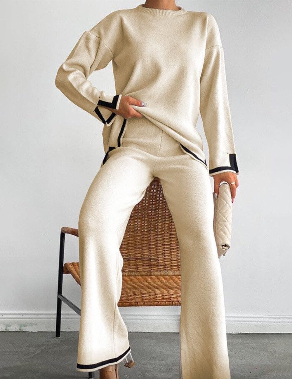 Klassiskt Elastic Knit Lounge Set✨