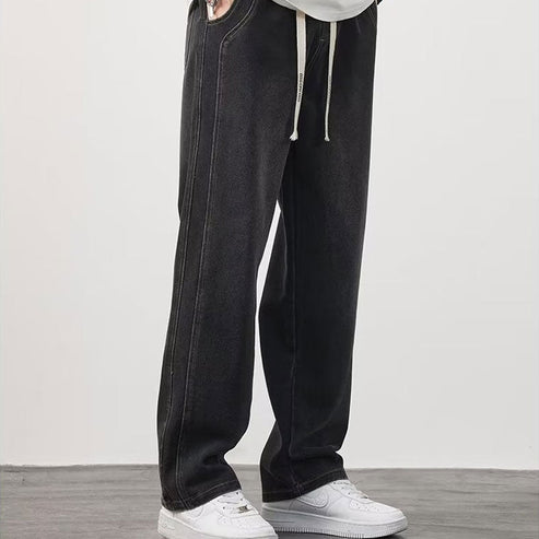 👖Ny produktlansering💐 Löst sittande raka jeans för män