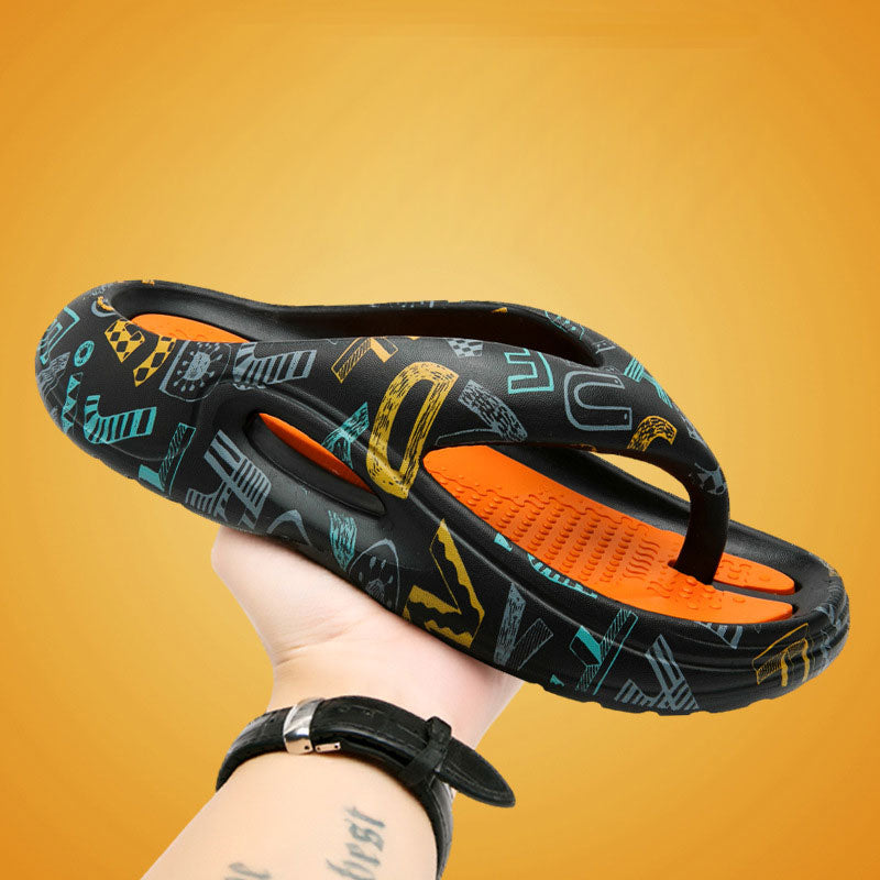 Bekväma Sommarsandaler Flip Flops Tjock Sula
