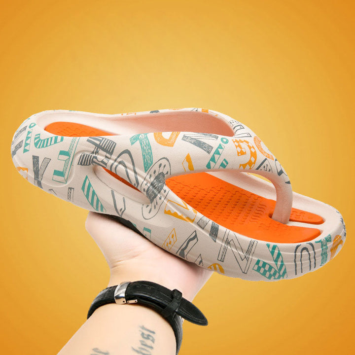 Bekväma Sommarsandaler Flip Flops Tjock Sula