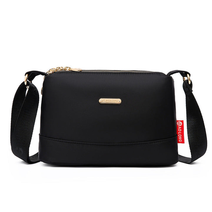 Tryckt crossbody-väska med flera fickor för kvinnor