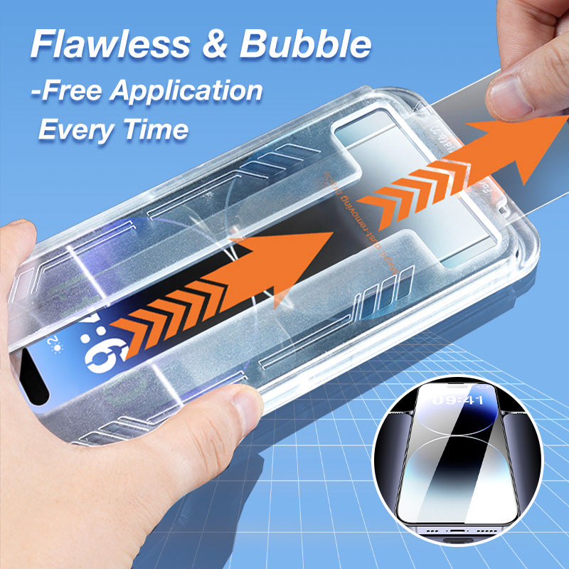 iPhone härdat glas med insynsskydd - Inga bubblor, inget damm