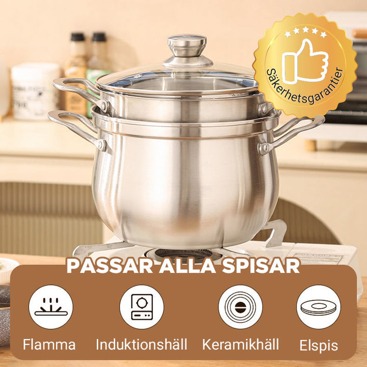 🍲304 rostfritt stål soppkruka, ångkokare för hushåll
