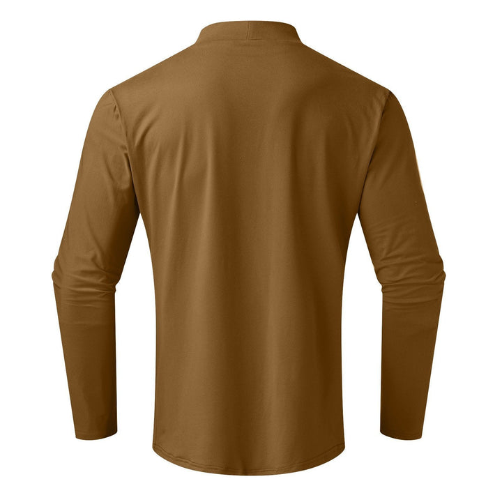 Ny Långärmad T-shirt med hög hals Smal Fit för män