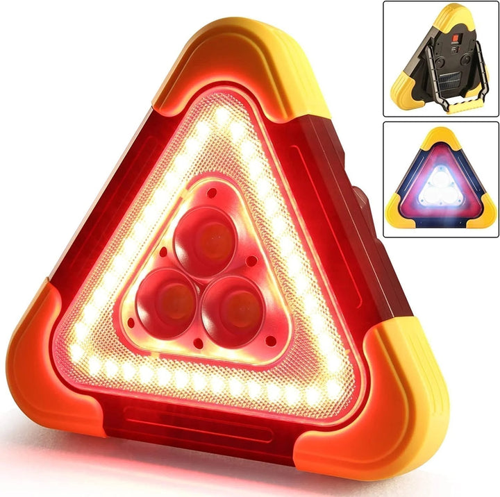 🚗🆘3-i-1 triangulär solcellsdriven nödblinkers för vägkanten✨